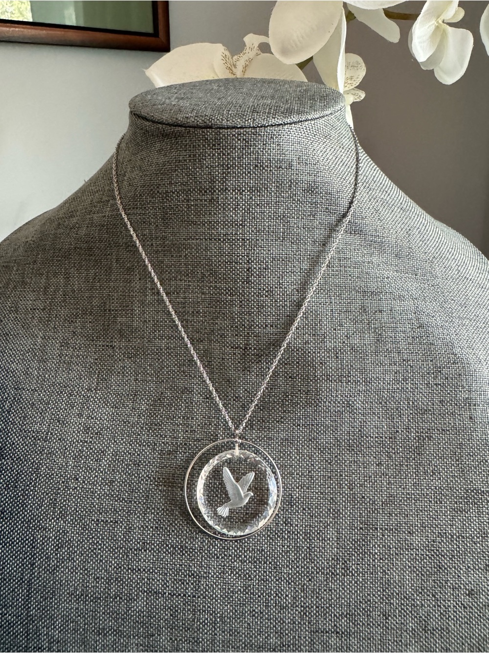 Hallmark Silver Dove Medallion Necklace